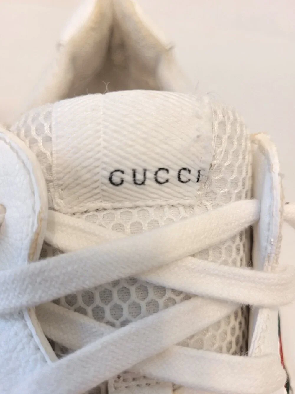 Gucci Rhyton Epilogue White Red Green Reflective Sneakers  UK 9